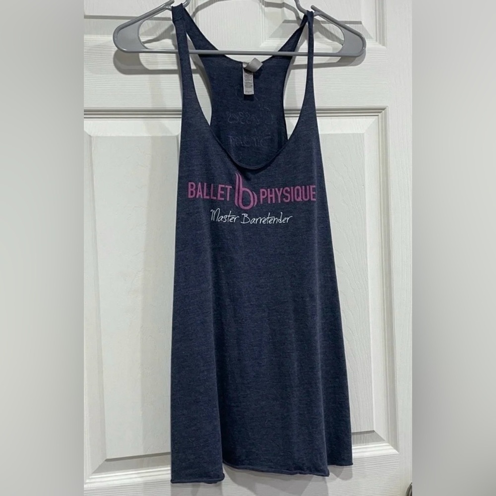 NWOT Ballet Physique Tank Top by Next Level Size Large Grey